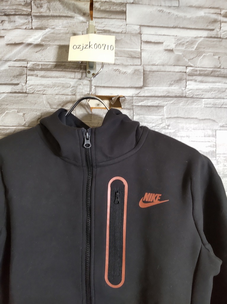 Kid's J633 NIKE プリント フルジップ パーカー ジャケット L ブラック拍卖