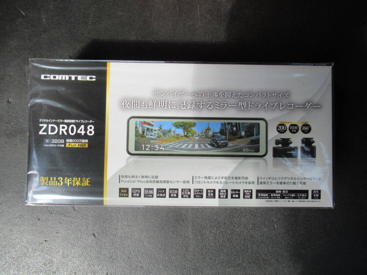 ※新品未開封COMTECデジタルインナーミラー機能搭載ドラレコZDR048駐車監視機能配線付き※拍卖