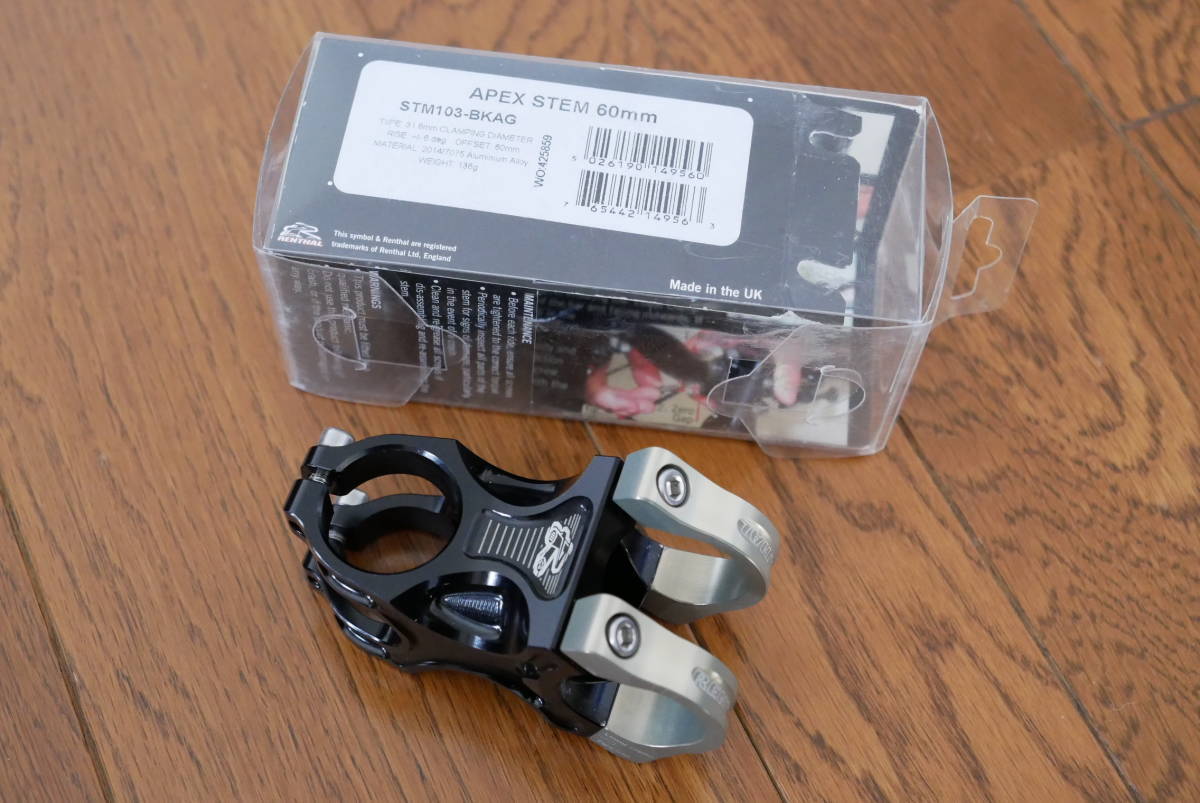 中古品 レンサル RENTHAL エイペックス ステム APEX STEM 60mm/31.8mm/OS 美品拍卖