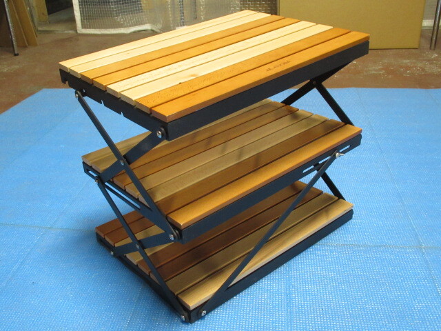 ANOBA アノバ AN038 2トーンウッドラック マルチユースラック 3段 約W45xD31.5xH(39.5/51/58)cm キャンプ アウトドア 管理7KX0214F-A12拍卖