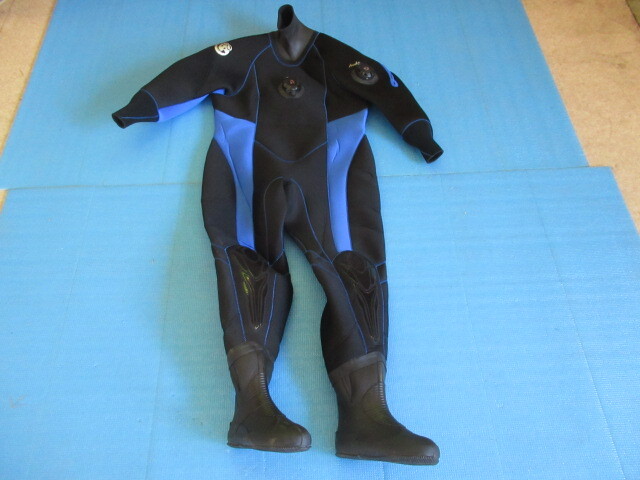 World Dive ワールドダイブ ドライスーツ 着丈約134cm 厚み約5mm ブーツ24.0cm ダイビング 管理7KX1122F-C7拍卖