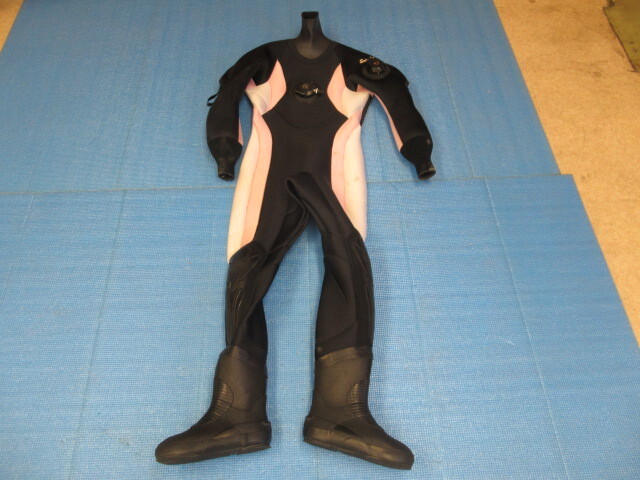 World Dive ワールドダイブ ドライスーツ 着丈約128cm 厚み約5mm ブーツ23.0cm ダイビング 管理7KX1122I-C7拍卖