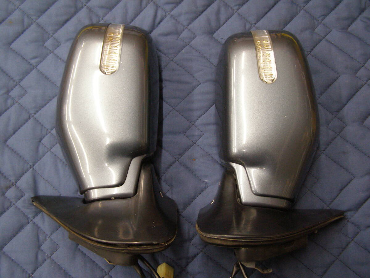 HN22S KEIワークス ドアミラー左右セット ウインカーカバー付 アズールグレーパールM拍卖