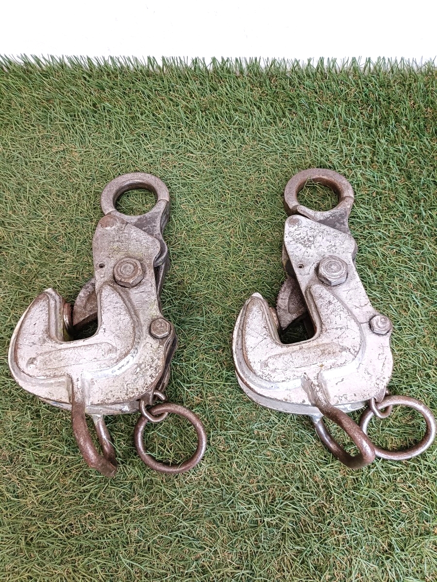 イーグルクランプ EAGLE CLAMP 横吊り用クランプ 鉄鋼用クランプ AMS-1t 1ton 1トン 0-25mm 2個セット 領収書5041拍卖