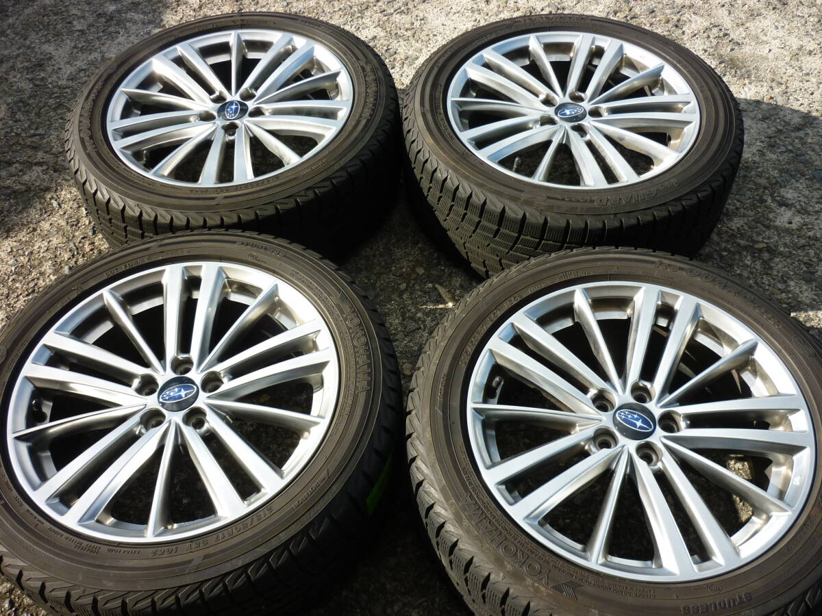 スバル純正 7J-17 +48 ヨコハマ iceGUARD 215/50R17 IG52c 4本セット拍卖