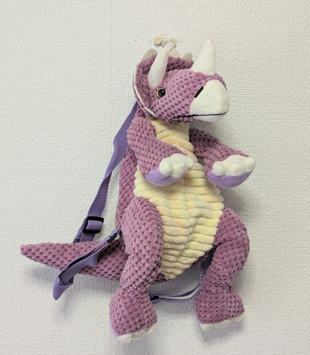 キッズ リュック トリケラトプス 子供 恐竜 かわいい ピンク拍卖