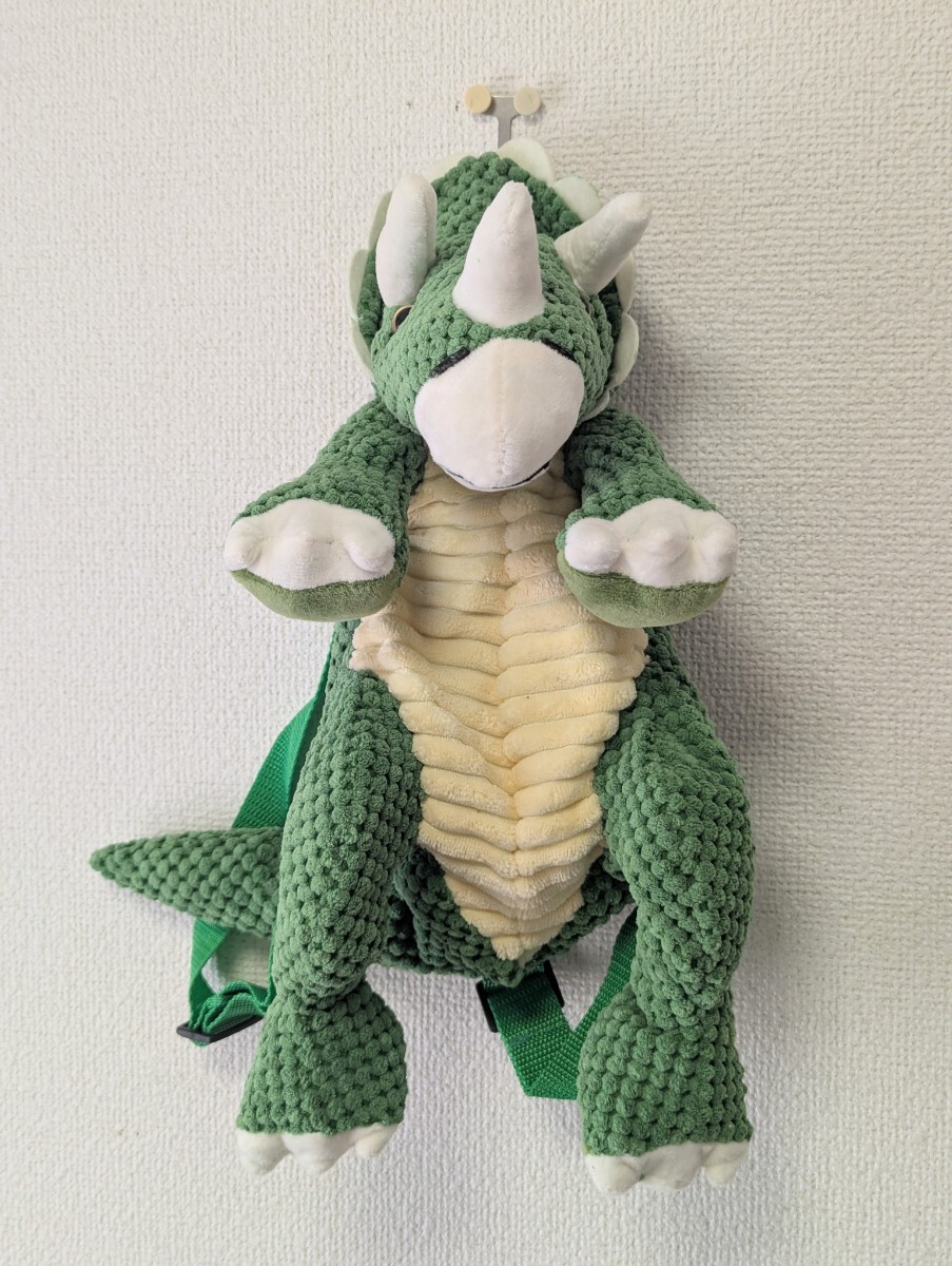 新品 トリケラトプス リュック キッズ 恐竜 ギフト プレゼント ぬいぐるみ拍卖