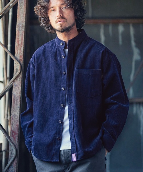【MARBLES マーブルズ 】コーデュロイワークシャツS 日本製 「CORDUROY STAND COLLAR SHIRT」 元TMTスタッフが立ち上げたサーフブランド拍卖