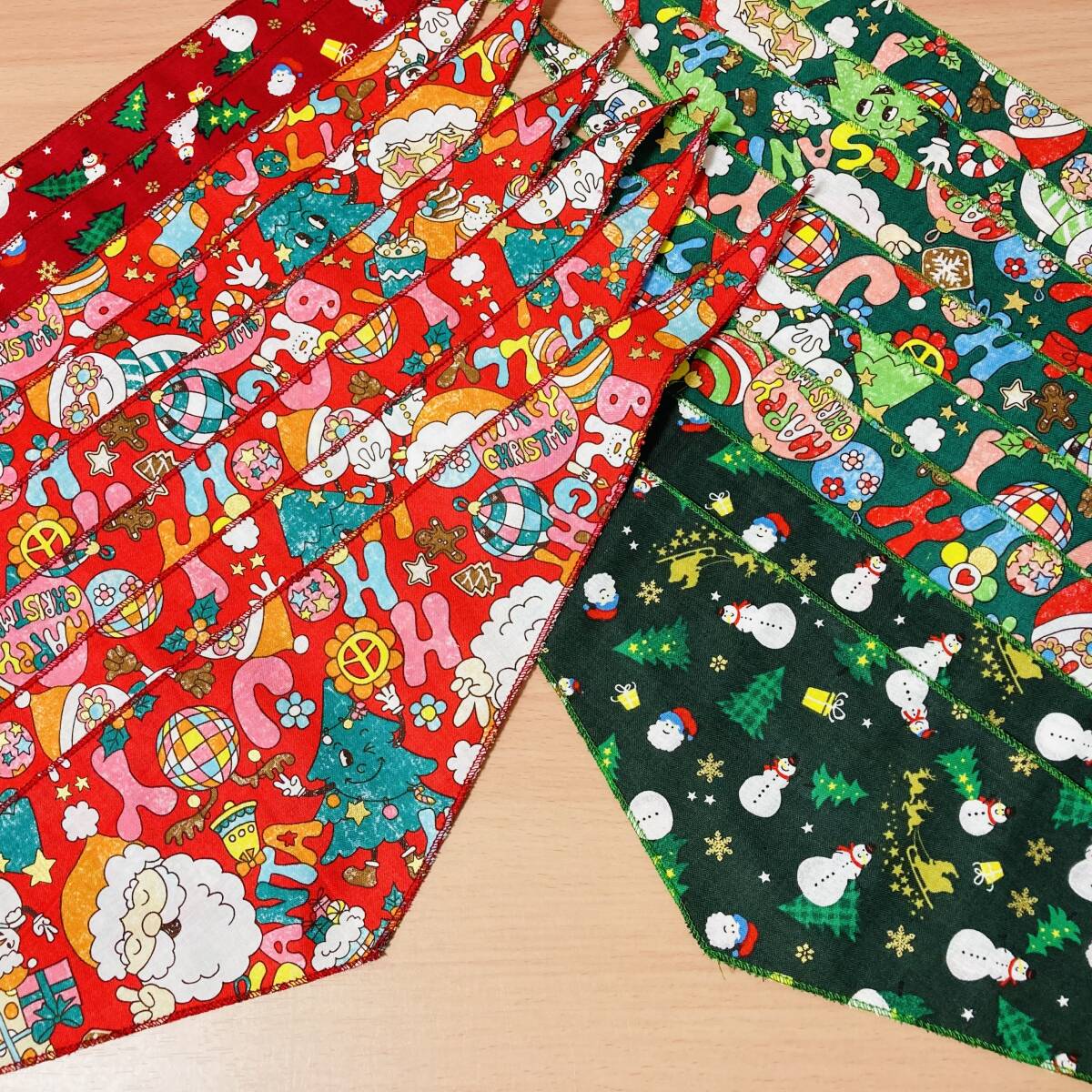 わんちゃんバンダナ☆クリスマス☆Mサイズ☆ハンドメイド☆拍卖