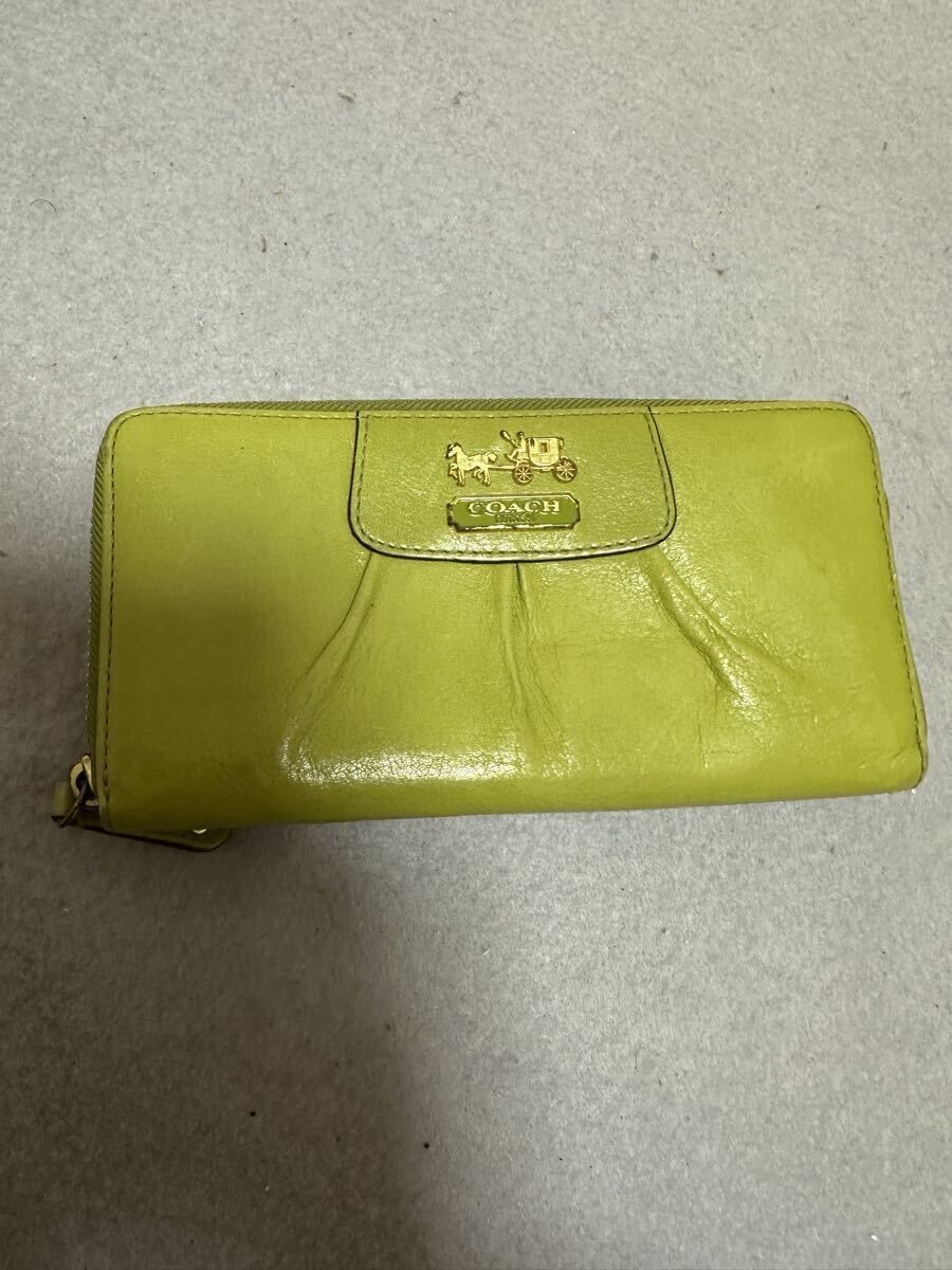 COACH ライムグリーン 長財布拍卖