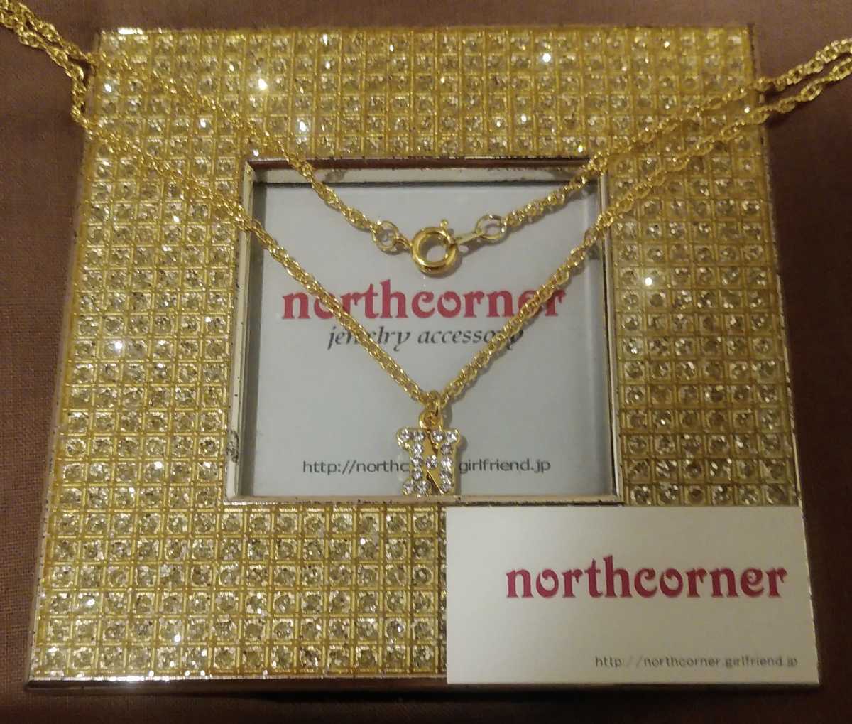 即決☆未使用☆定価4095円☆ノースコーナー イニシャルパヴェネックレス♪ N拍卖