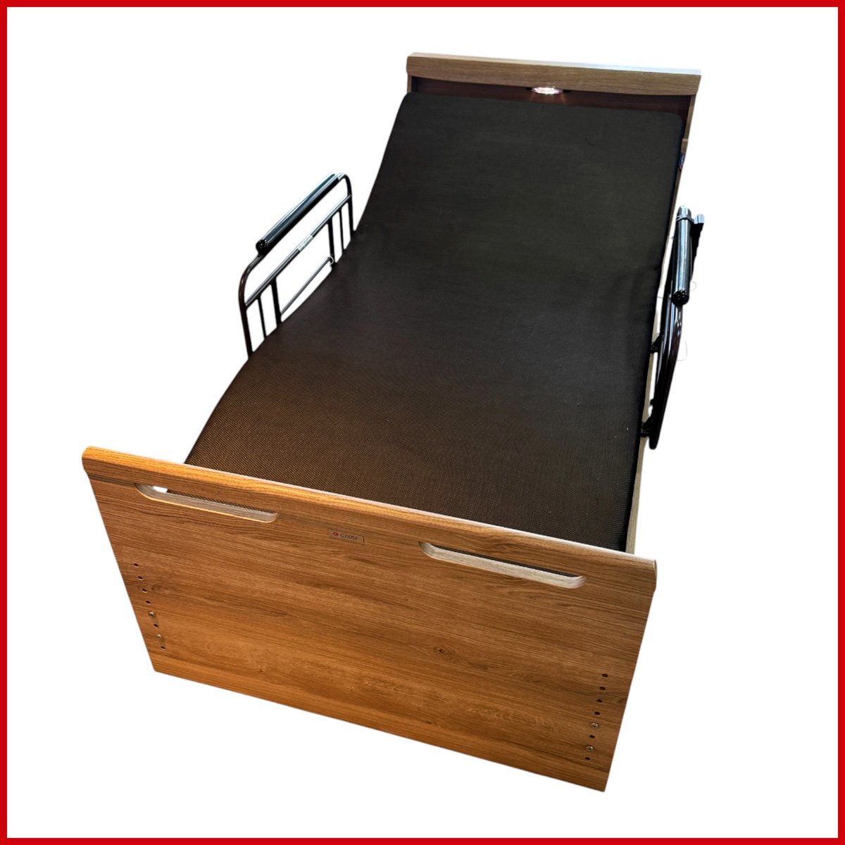 札幌市内送料無料●グランツ 電動ベッド SH-1711M●介護ベッド マットレス付き シングルサイズ ライト/AC付き 動作確認済み 中古 札幌拍卖