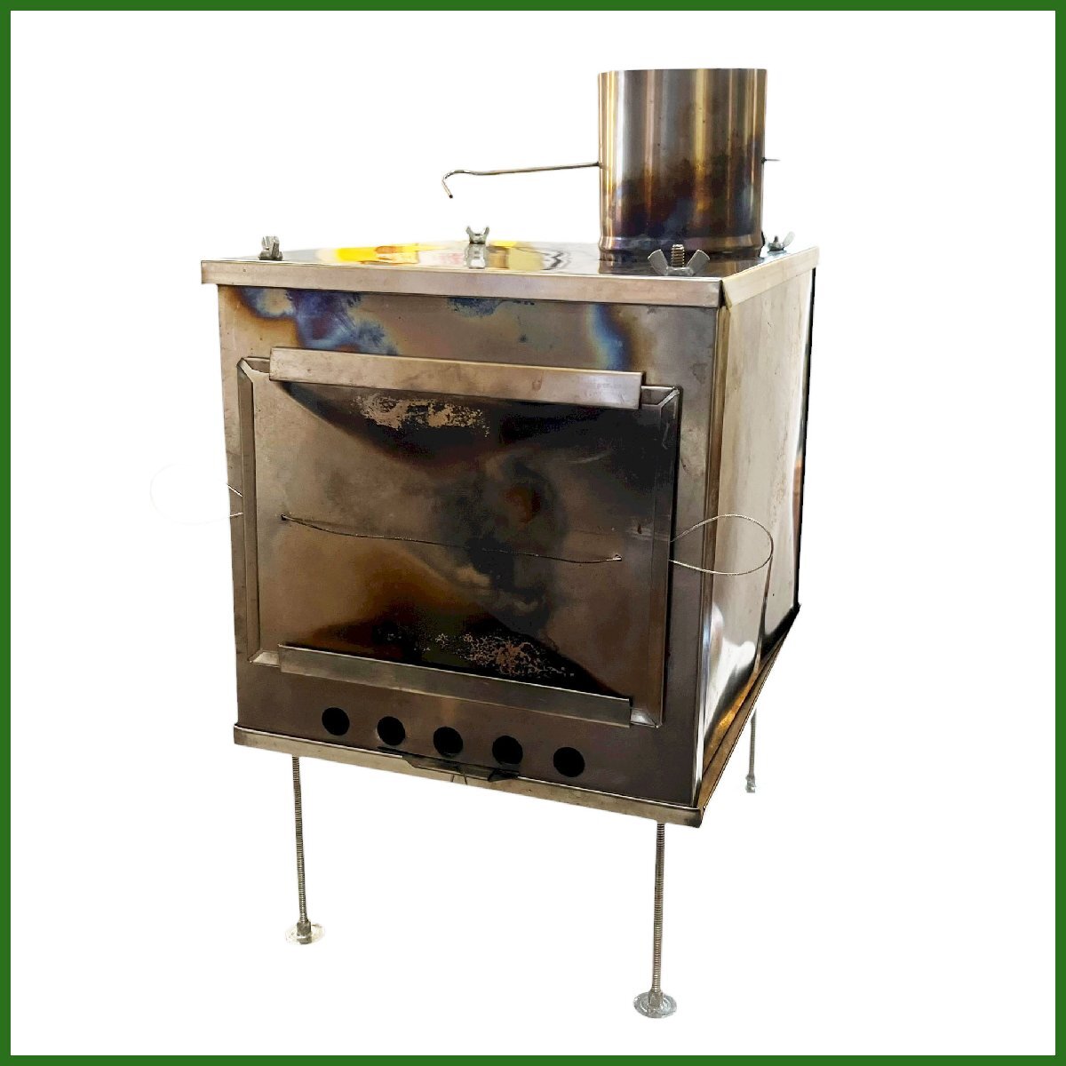 中古●Seek Outside/ シークアウトサイド●ポータブルチタンストーブ Mサイズ 受注生産品 薪ストーブ キャンプ アウトドア 札幌拍卖