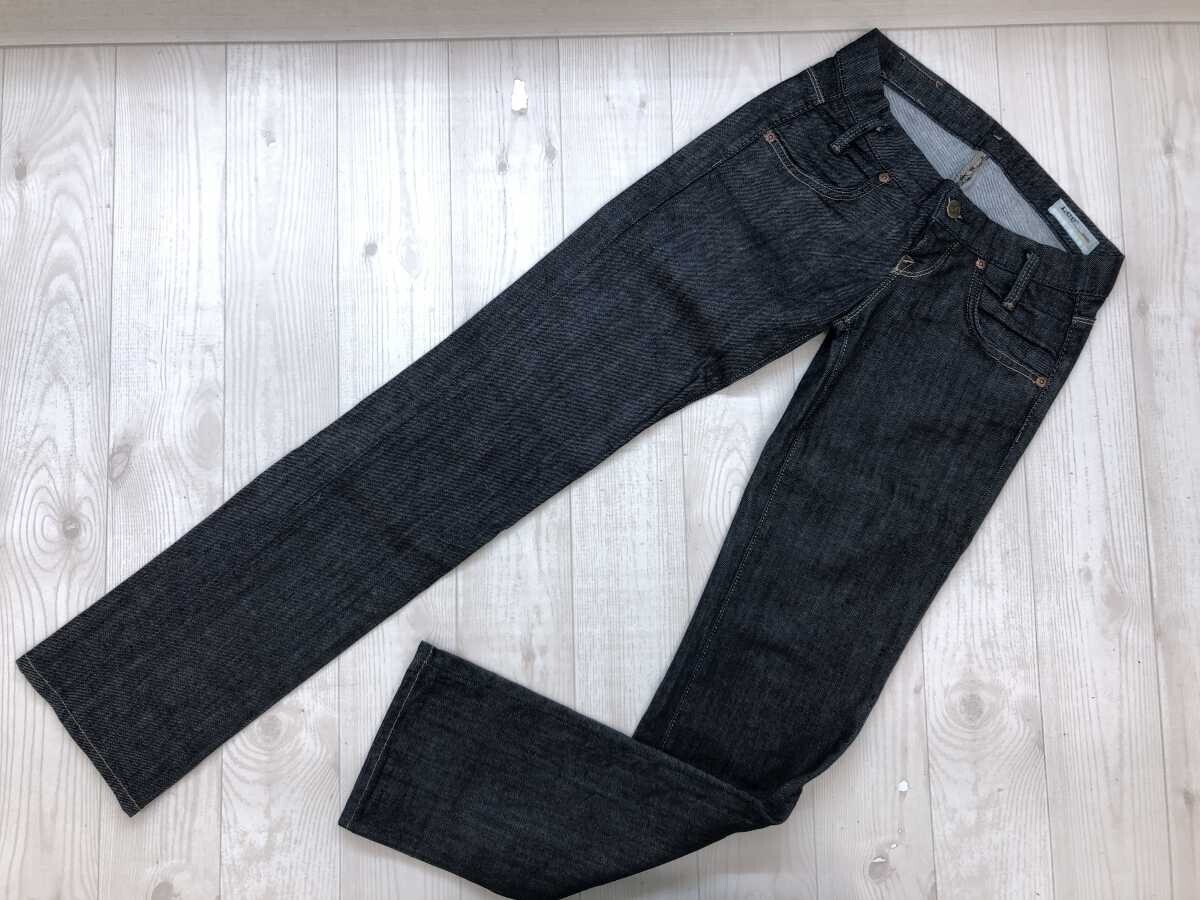 リー Lee レトロ 00s アメカジ ワーク スリム ストレッチ ローライズ デニムパンツ ジーンズ ボトムス レディース コットン混合 W24 紺拍卖