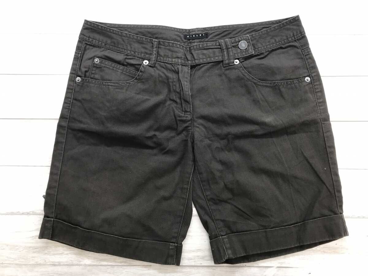 シスレー SISLEY レトロ Y2K ネオグランジ 古着 裾ダブル ツイル ハーフ ショート パンツ ボトムス レディース 綿100% 44 グレー拍卖