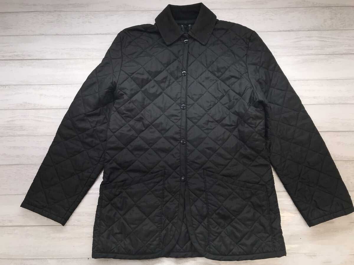 イングランド英国製 ラベンハム LAVENHAM トラッド コーデュロイ切替 キルティング ジャケット メンズ ナイロン100% 38 黒拍卖