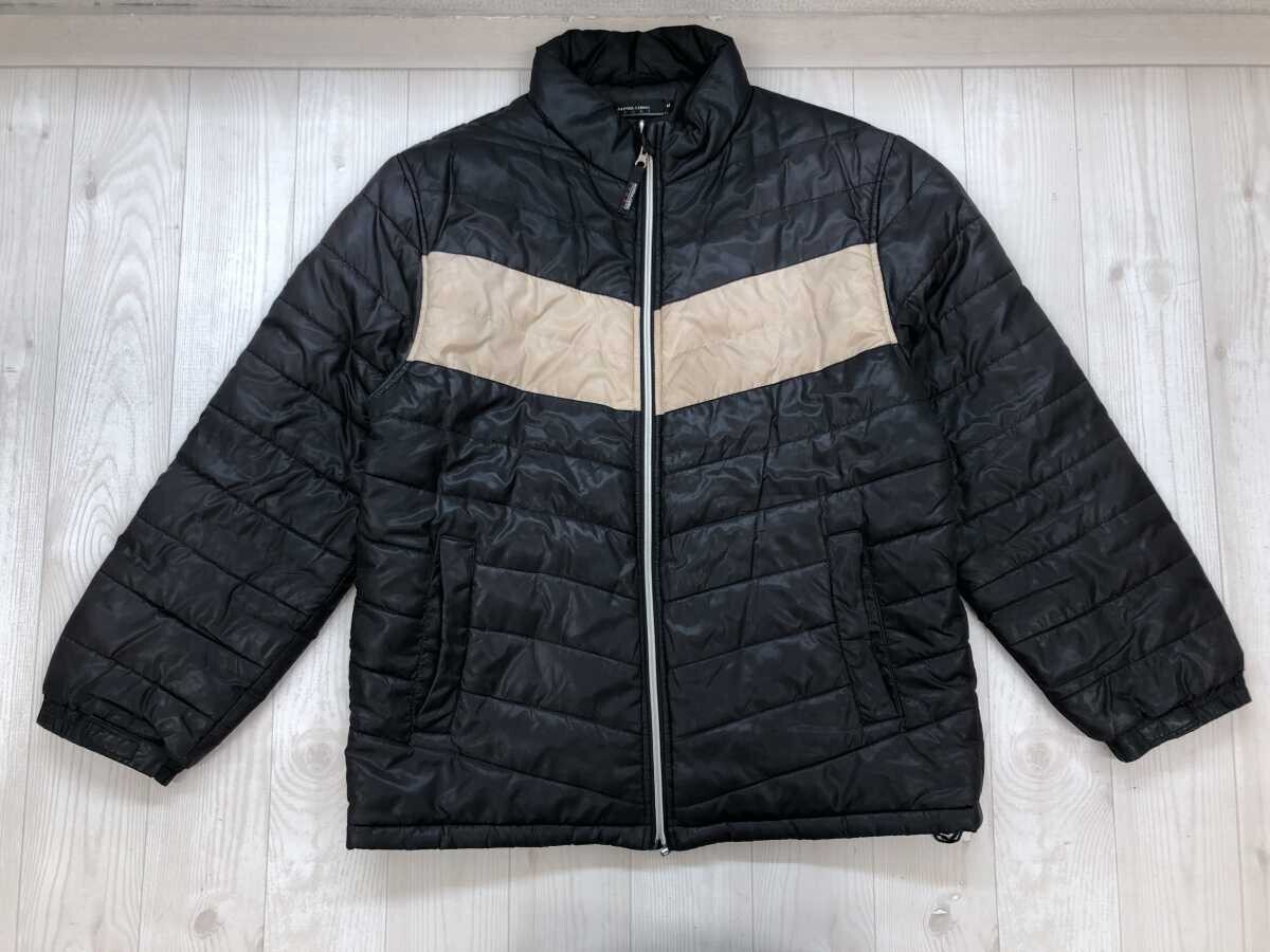 アルファキュービック ALPHA CUBIC SPORT スポーツ ストリート 配色切替 ジップアップ 中綿ジャケット メンズ 内ポケット有り M 黒拍卖