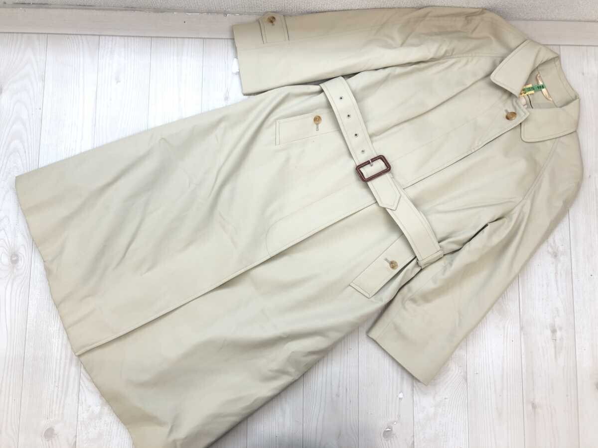 アクアスキュータムイングランド英国製 Aquascutum AQUA5 クラシック ライナー付 ステンカラー コート レディース コットン100% ベージュ拍卖