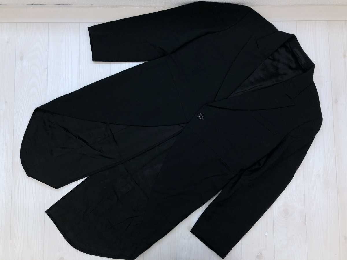 レトロ ブラックフォーマル 結婚式 パーティー 式典 クラシック トラッド モーニングコート 礼服 1つボタン ジャケット 総裏地 黒拍卖
