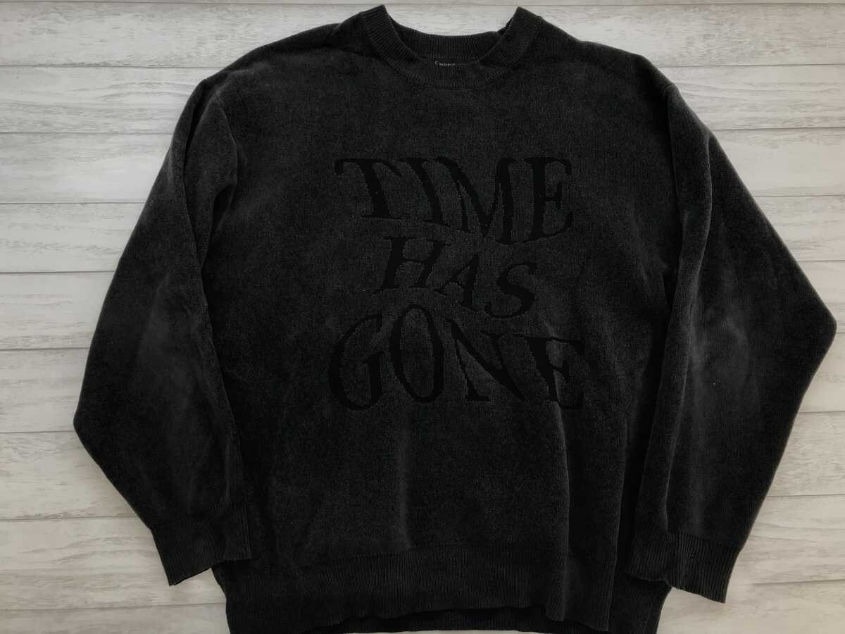 レイジブルー RAGEBLUE セレショ系 起毛 光沢 ベロア調 ボトルネック モールニット セーター メンズ ポリエステル100% M チャコールグレー拍卖