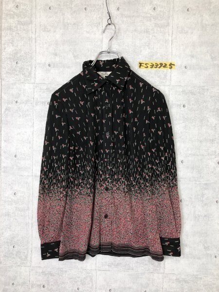 エトワール JOLIE MADAME レディース ポリエステル総柄 シャツ ブラウス ストレッチあり 9 黒赤カーキ拍卖