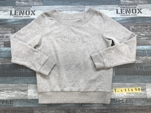 VIS レディース プリント入り スウェットトレーナー M 杢グレー拍卖