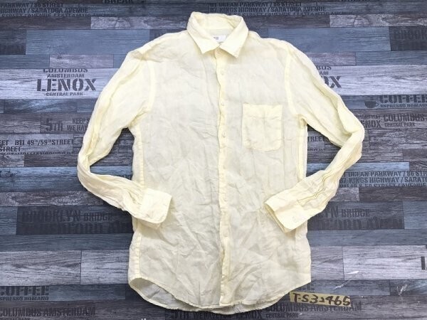 UNIQLO ユニクロ レディース 薄手 リネンシャツ S 黄色拍卖