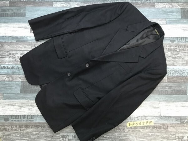 D'URBAN ダーバン メンズ 肩パッド 裏地 テーラードジャケット 94A6 黒 秋冬拍卖