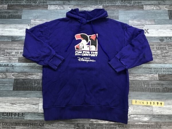 東京 DISNEY RESORT ディズニー レディース 21世紀 ミッキー プリントパーカー L 青紫拍卖