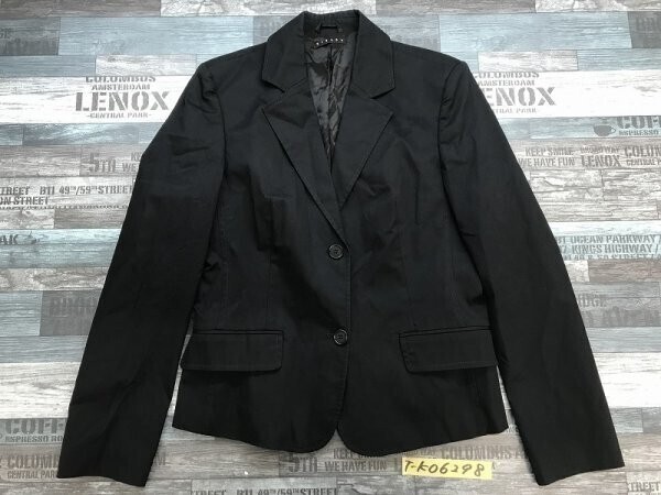 SISLEY シスレー レディース ストレッチジャケット 裏地 ポケットダミー 肩パッド 秋冬 46 黒拍卖