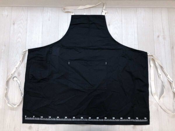 栗原はるみ KURIHARA HARUMI インテリア キッチン小物 ワーク エプロン メジャーデザイン 男女兼用 日本製 コットン混合 濃紺拍卖