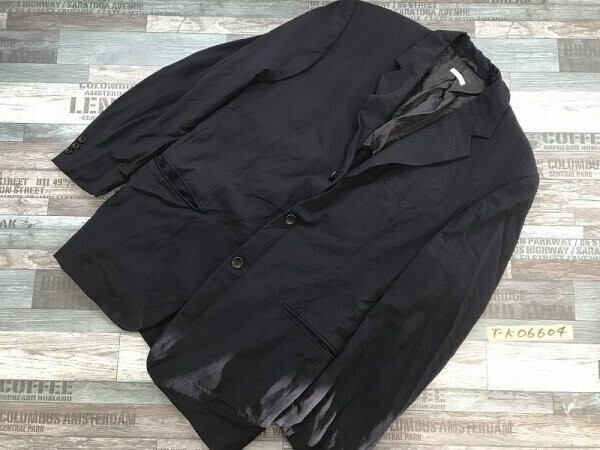 BARNEY NEW YORK バーニーズ ニューヨーク メンズ 肩パッド ピンストライプ調 ジャケット 秋冬 48 イタリア製拍卖