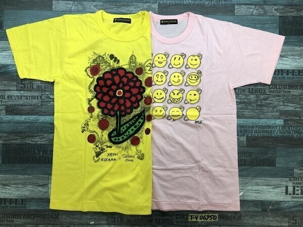 新品タグなし!日テレ 24時間テレビ 日本製 プリント 半袖Tシャツ 2枚セット まとめ売り M ピンク・黄色拍卖