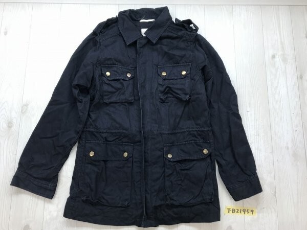 H&M エイチアンドエム レディース 比翼ジップ ミリタリー ジャケット 36 紺拍卖