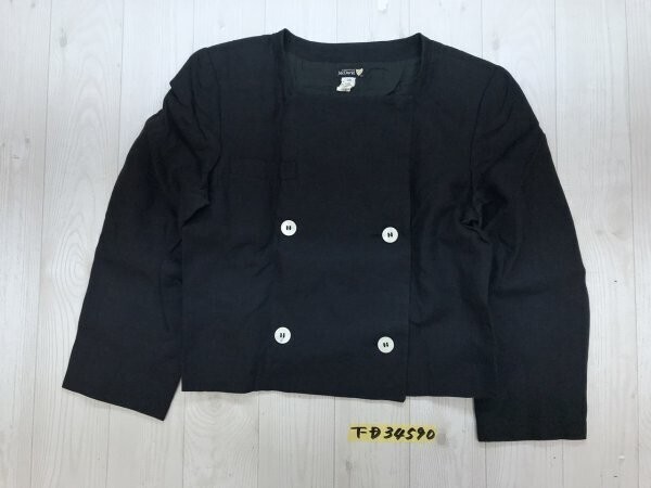 McDavid レディース 肩パッド スクエアネック ジャケット 38 黒拍卖