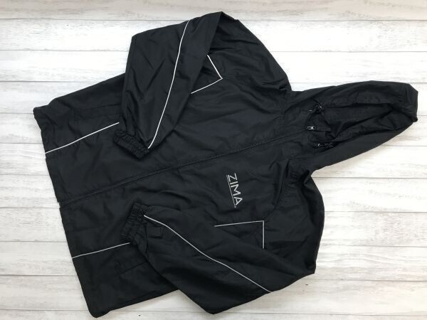 oakleaf ONWARD製 ZIMA ジーマ オールド レトロ 企業物 ジップアップ パーカー ジャケット メンズ ラグランスリーブ ポリエステル100% 黒拍卖