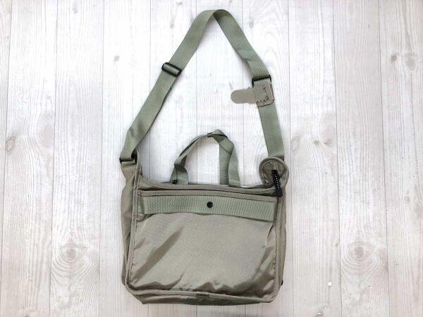 プログレ PROGRES ミニマル レジャー 旅行 多機能ポケット メッシュ仕切りポケット ショルダーバッグ レディース ポーチ付き ベージュ拍卖