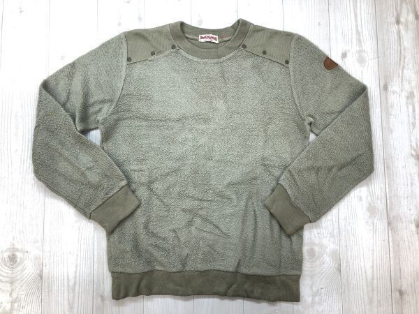 Bukkyaki 昭和レトロ モード 古着 裏地使い パイル コマンドセーター・デザイン レディース アクリル100% M カーキ拍卖
