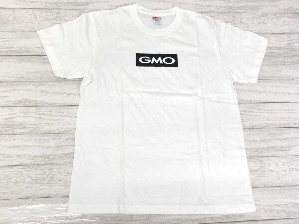 訳あり新品 GMO モノトーン ボックスロゴ IT企業物 半袖Tシャツ メンズ コットン100% M 白 United Athle ユナイテッドアスレ拍卖