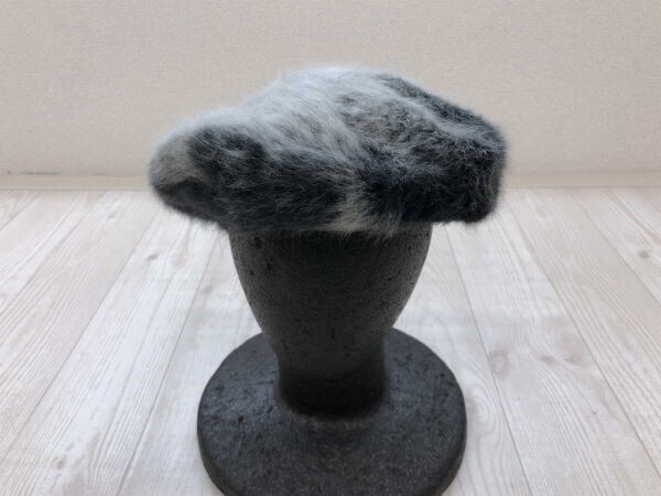 Shigematsu シゲマツ フレンチ シック フェミニン メランジ グラデーション シャギー ベレー帽 ハット レディース ウール混合 57.5cm 黒拍卖