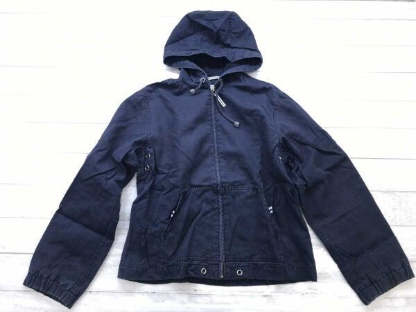 carolina COLOURS オールド アメカジ アウトドア ワーク コットン・ラミー 綿麻 ジップアップ パーカー ジャケット メンズ裏メッシュ S 紺拍卖