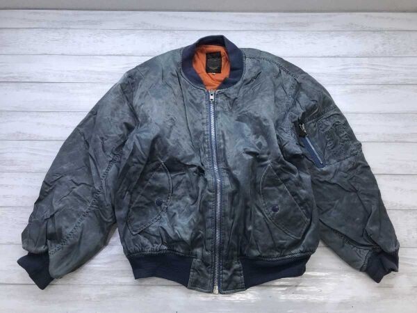 マンドックコネクション MANDOC CONNECTION ミリタリー レプリカ MA-1 ブルゾン ボンバー フライト ジャケット メンズ ナイロン100% M 紺拍卖