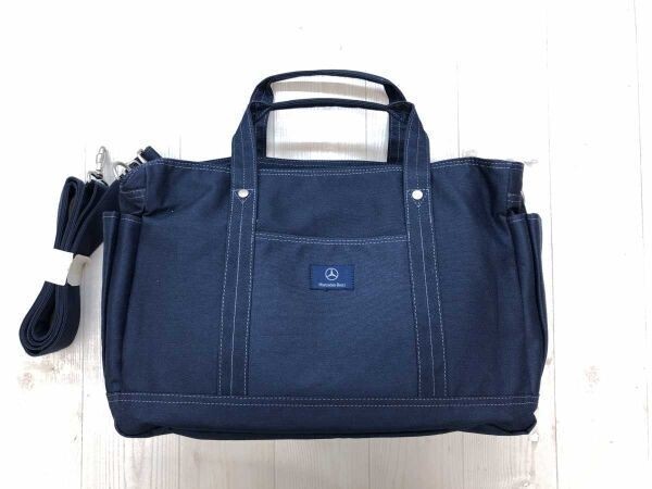 新品 メルセデスベンツ Mercedes-Benz モータースポーツ レーシング 企業物 ショルダー キャンバス トート ショルダー バッグ 男女兼用 紺拍卖