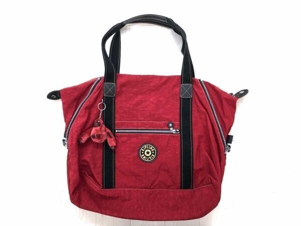 キプリング Kipling レトロ モード レジャー 旅行 お出かけ モンキーチャーム付き トートバッグ カバン レディース 赤拍卖