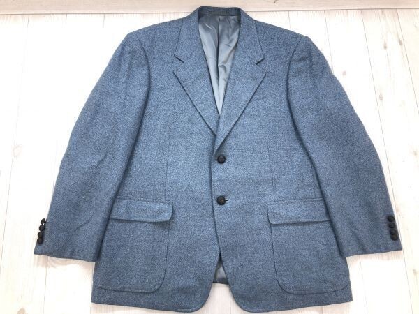 CERRUTI 1881 セルッティ オールド レトロ トラッド 古着 2つボタン ウール ホームスパン テーラードジャケット メンズ BE106 水色拍卖