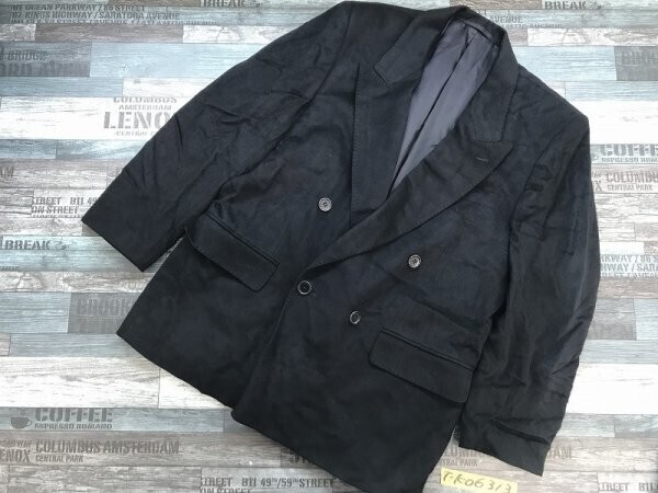 M.T.LEGEND メンズ 裏地 肩パッド ダブルボタン カシミヤ ジャケット 秋冬 M 黒拍卖