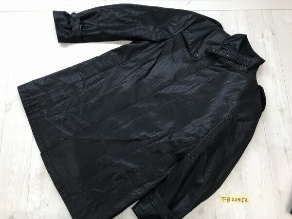 GEORGE メンズ シャドーチェック ロングコート S 黒拍卖