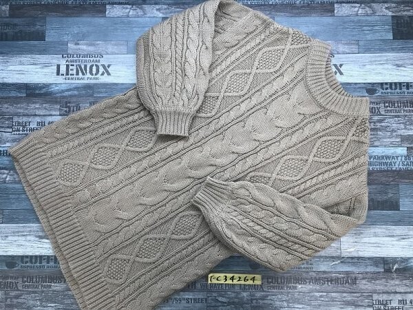 INGNI イング レディース 厚手 ケーブルニット チュニック ワンピース M ベージュ拍卖