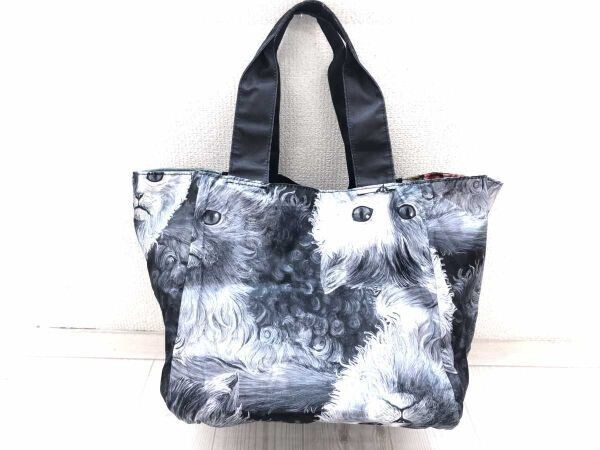 あちゃちゅむ 2017 Spring&Summer ムック本 付録 フラワー×モノクロネコ リバーシブル ポーチ付き トートバッグ セット レディース 黒赤拍卖