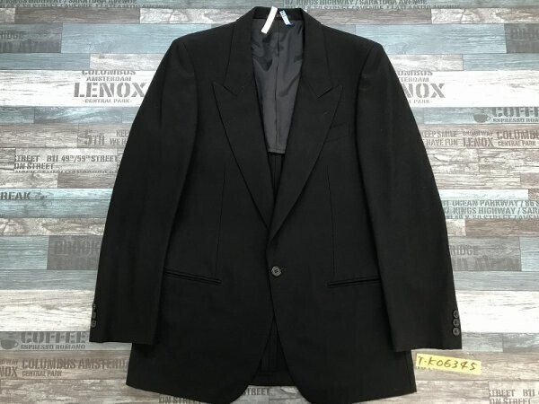 D'URBAN ダーバン メンズ 肩パッド ワンボタン ジャケット 秋冬 94A6 黒拍卖